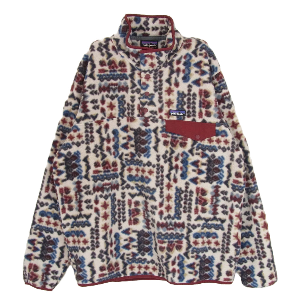 patagonia パタゴニア 25551 Lightweight Synchilla Snap-T Pullover ライトウェイト シンチラ スナップ プルオーバー フリース ジャケット エンジ系 L【中古】