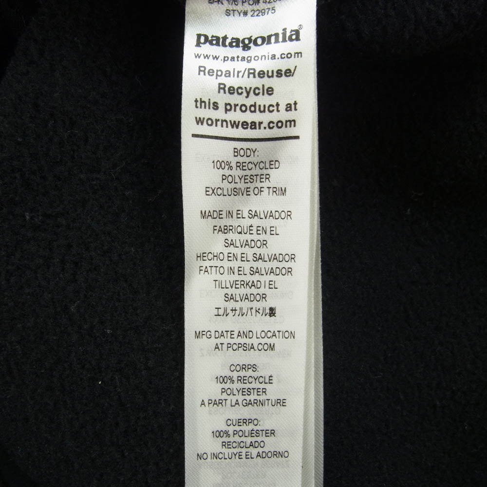patagonia パタゴニア 22975 Synchilla Fleece Cardigan Jacket シンチラ フリース カーディガン ジャケット ブラック系 L【中古】