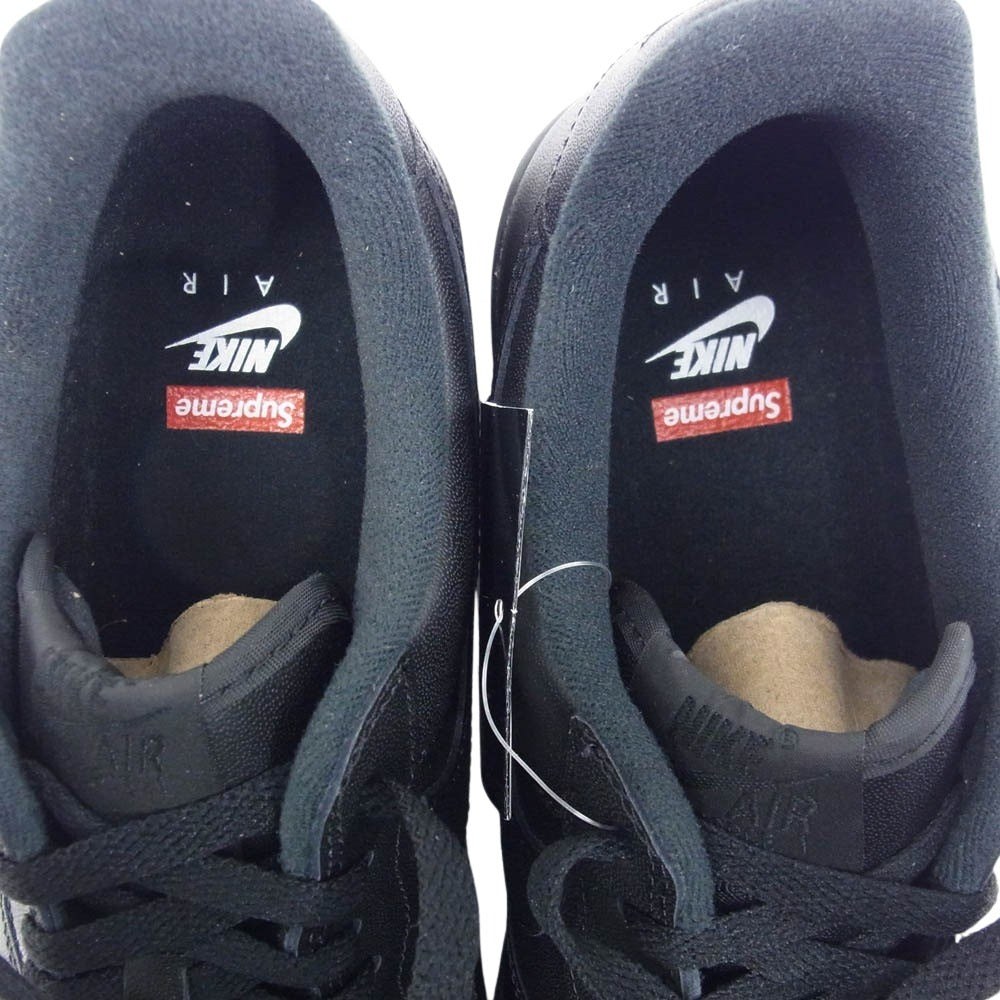 Supreme シュプリーム × NIKE CU9225-001 Air Force 1 Low Black エアフォース ワン ローカット スニーカー ブラック系 27.5cm【新古品】【未使用】【中古】