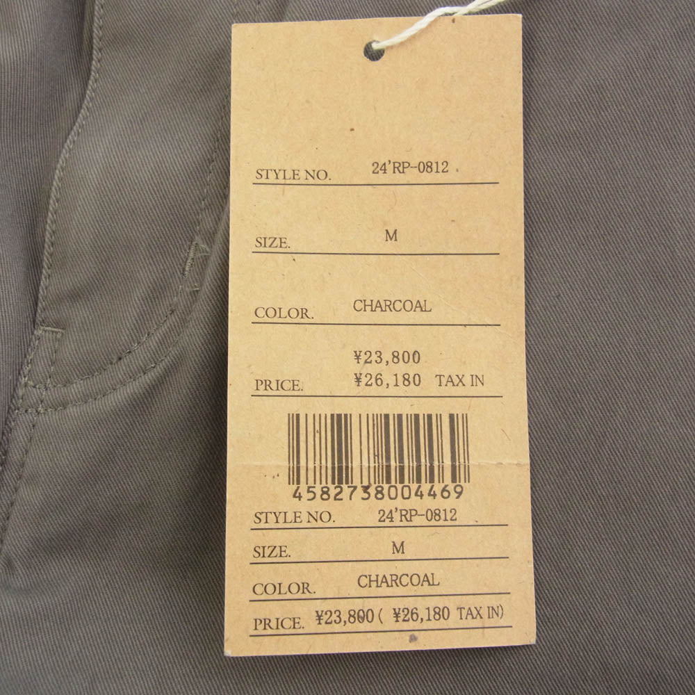 RATS ラッツ 24'RP-0812 CHINO PANTS ウォッシュ加工 ストレッチ チノパンツ チャコール系 M【新古品】【未使用】【中古】