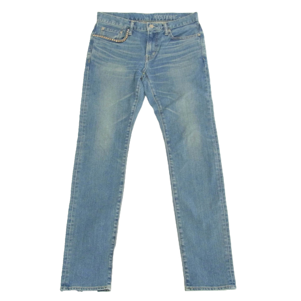 HYSTERIC GLAMOUR ヒステリックグラマー 02213AP15 SP加工 スリム デニム パンツ インディゴブルー系 30【中古】