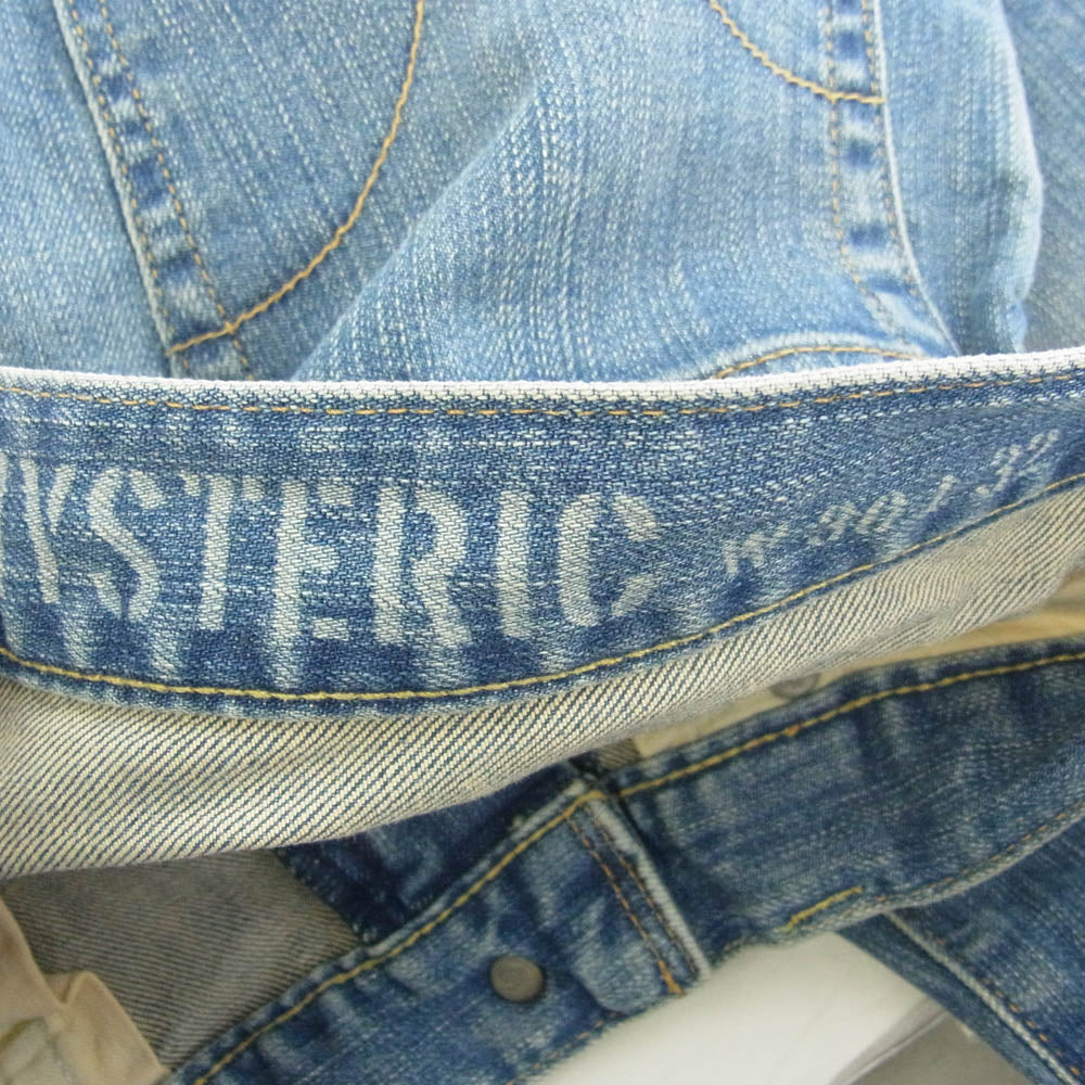 HYSTERIC GLAMOUR ヒステリックグラマー 02213AP15 SP加工 スリム デニム パンツ インディゴブルー系 30【中古】