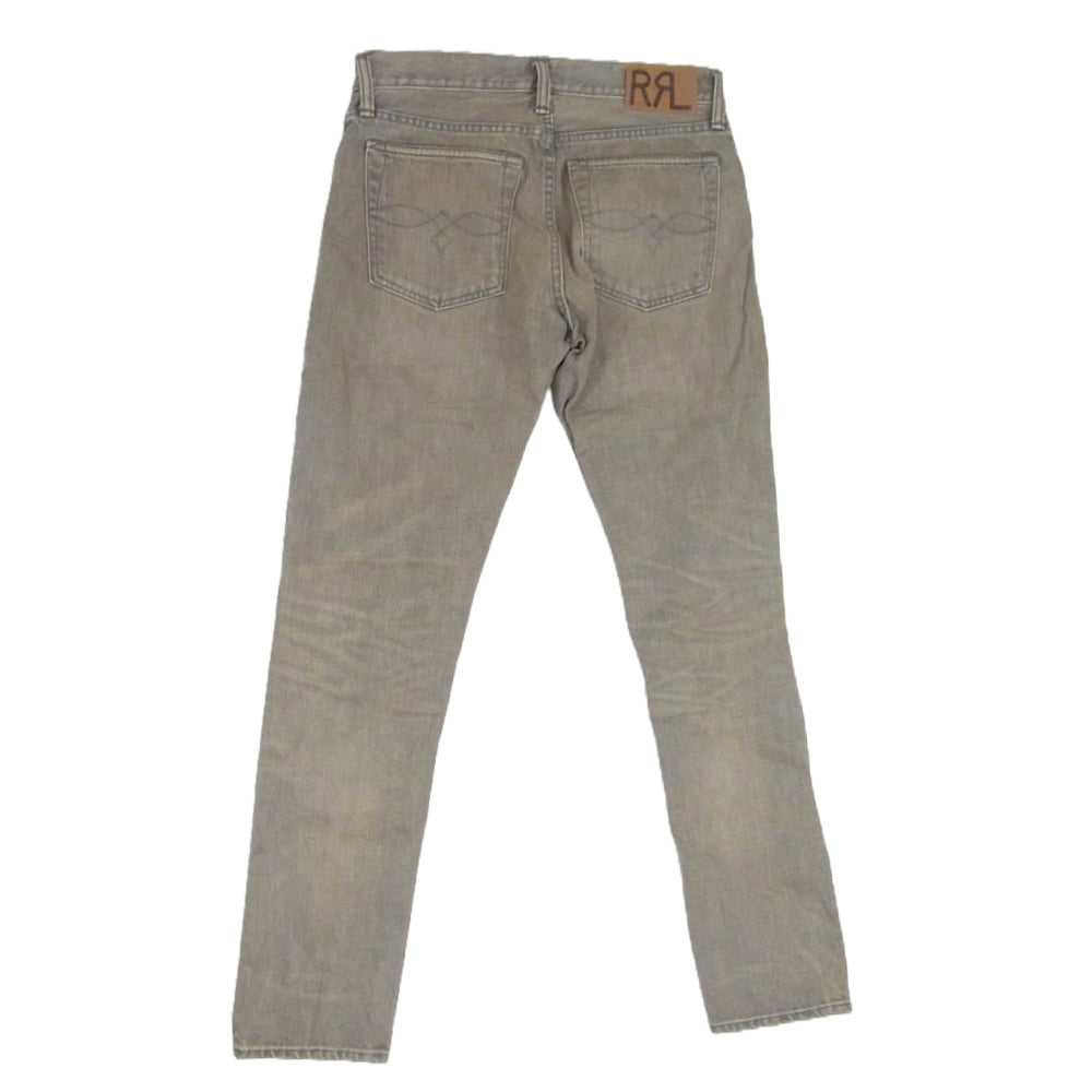 RRL ダブルアールエル slim narrow 加工 ナロー スリム ブラック デニム パンツ ブラック系 29【美品】【中古】