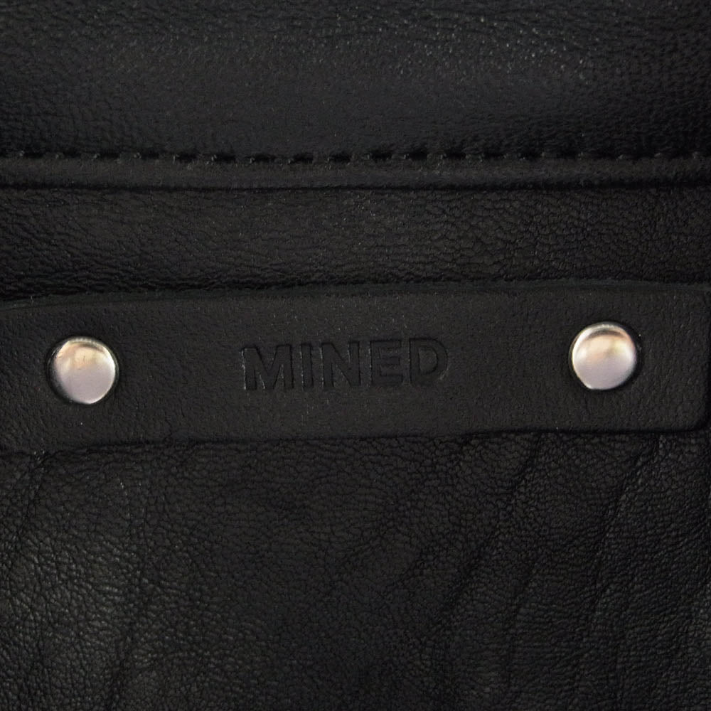 MINEDENIM マインデニム 21AW 2110-8001-99-022 SHEEP LEATHER ZIPUP JACKET シープ レザー ジップアップ ジャケット ブラック系 2【美品】【中古】