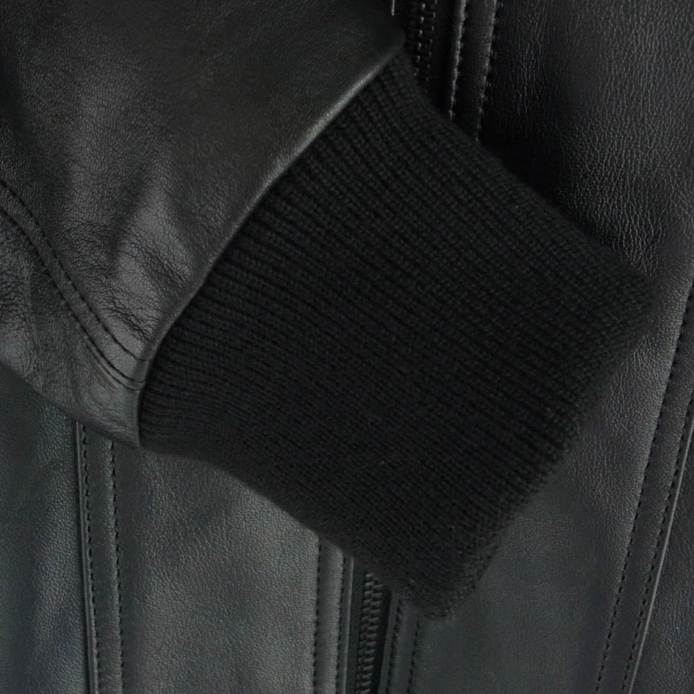 MINEDENIM マインデニム 21AW 2110-8001-99-022 SHEEP LEATHER ZIPUP JACKET シープ レザー ジップアップ ジャケット ブラック系 2【美品】【中古】