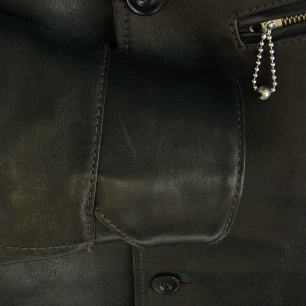 ワイツーレザー CAR COAT ホースハイド カーコート レザー ジャケット ブラック系 38【中古】