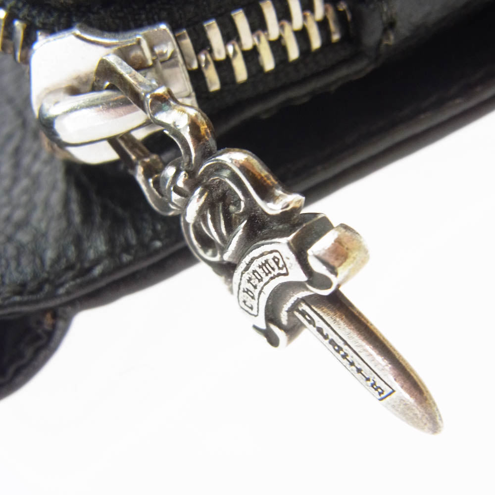 CHROME HEARTS クロムハーツ（原本無） JOEY ジョーイ ダガージップ レザー ウォレット ブラック系【中古】
