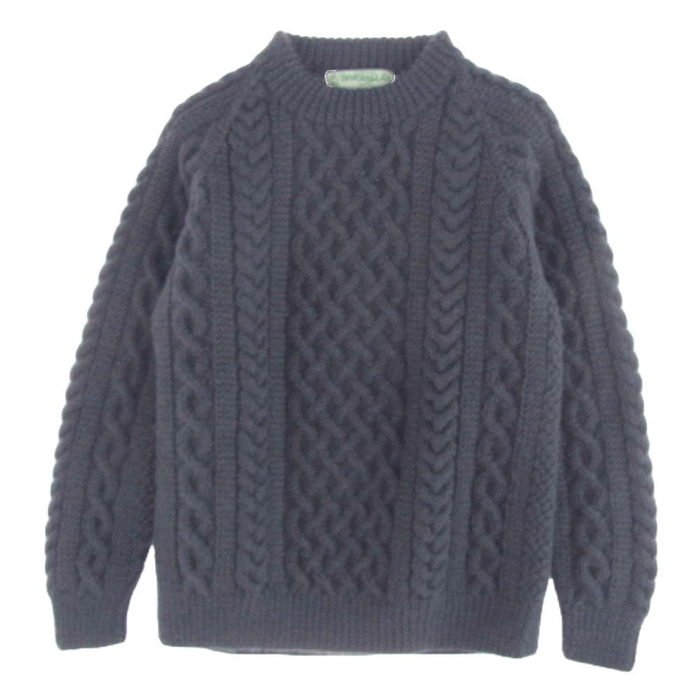INVERALLAN インバーアラン 1A ウール アラン ニット ネイビー系【極上美品】【中古】