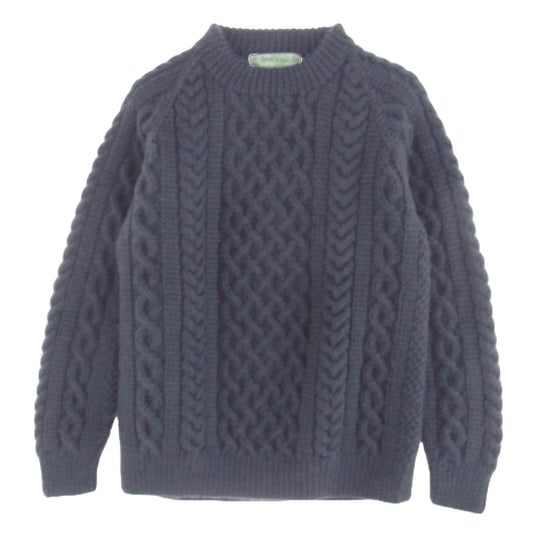 INVERALLAN インバーアラン 1A ウール アラン ニット ネイビー系【極上美品】【中古】