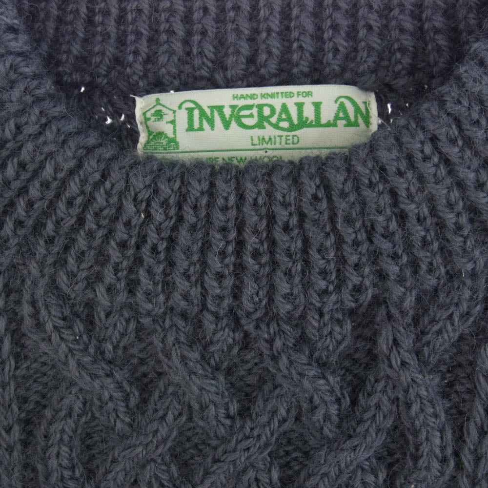INVERALLAN インバーアラン 1A ウール アラン ニット ネイビー系【極上美品】【中古】