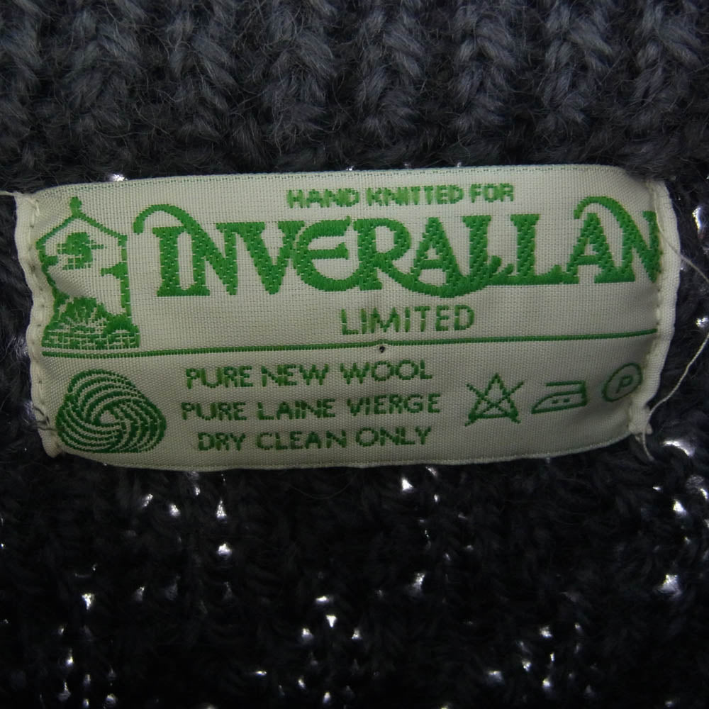 INVERALLAN インバーアラン 1A ウール アラン ニット ネイビー系【極上美品】【中古】