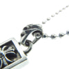 CHROME HEARTS クロムハーツ（原本無） FRAMED CH PLUS フレームド CHプラス チャーム ペンダントトップ ネックレス ボールチェーン シルバー系【中古】