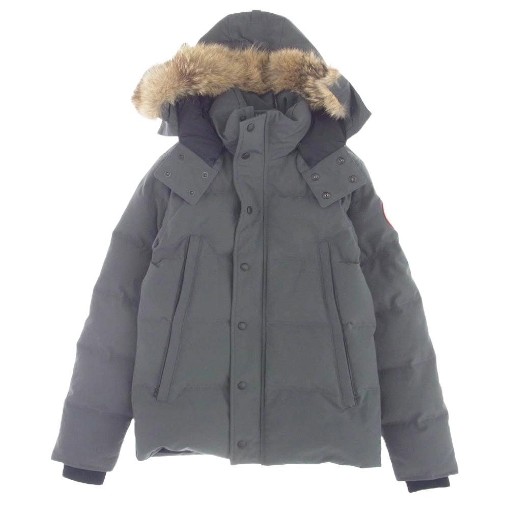 CANADA GOOSE カナダグース 3808MA サザビーリーグタグ WYNDHAM PARKA ウィンダム パーカ ファーフード付 ダウン ジャケット グレー系 XS【美品】【中古】