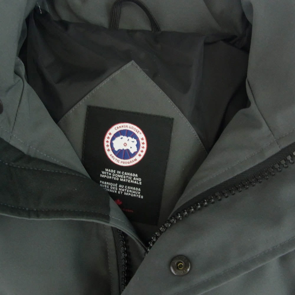 CANADA GOOSE カナダグース 3808MA サザビーリーグタグ WYNDHAM PARKA ウィンダム パーカ ファーフード付 ダウン ジャケット グレー系 XS【美品】【中古】
