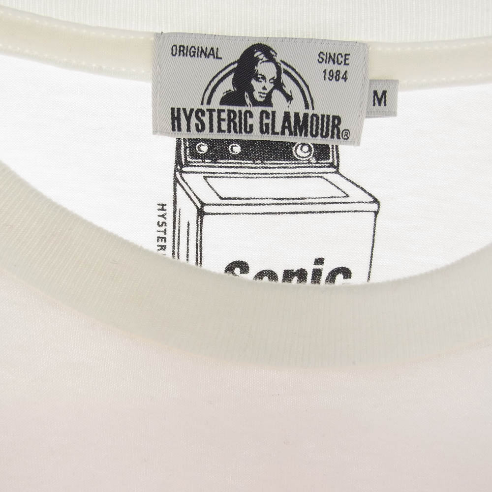 HYSTERIC GLAMOUR ヒステリックグラマー 02201CT29 SONIC YOUTH 無敵戦隊ソニックユース ヒステリックコミック クルーネック 半袖 Tシャツ ホワイト系 M【中古】