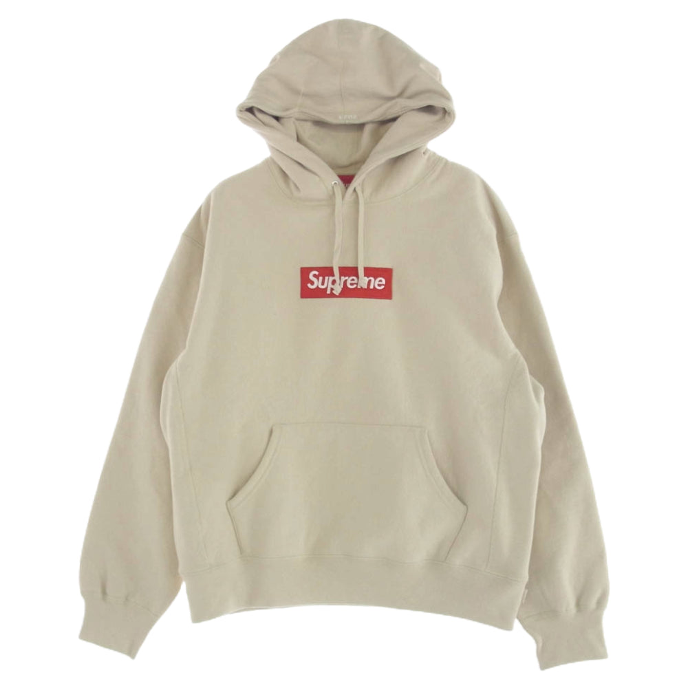 Supreme シュプリーム 24AW Box Logo Hooded Sweatshirt Stone ボックスロゴ フーデッド スウェットシャツ プルオーバー パーカー フーディ ストーン ベージュ系 S【極上美品】【中古】