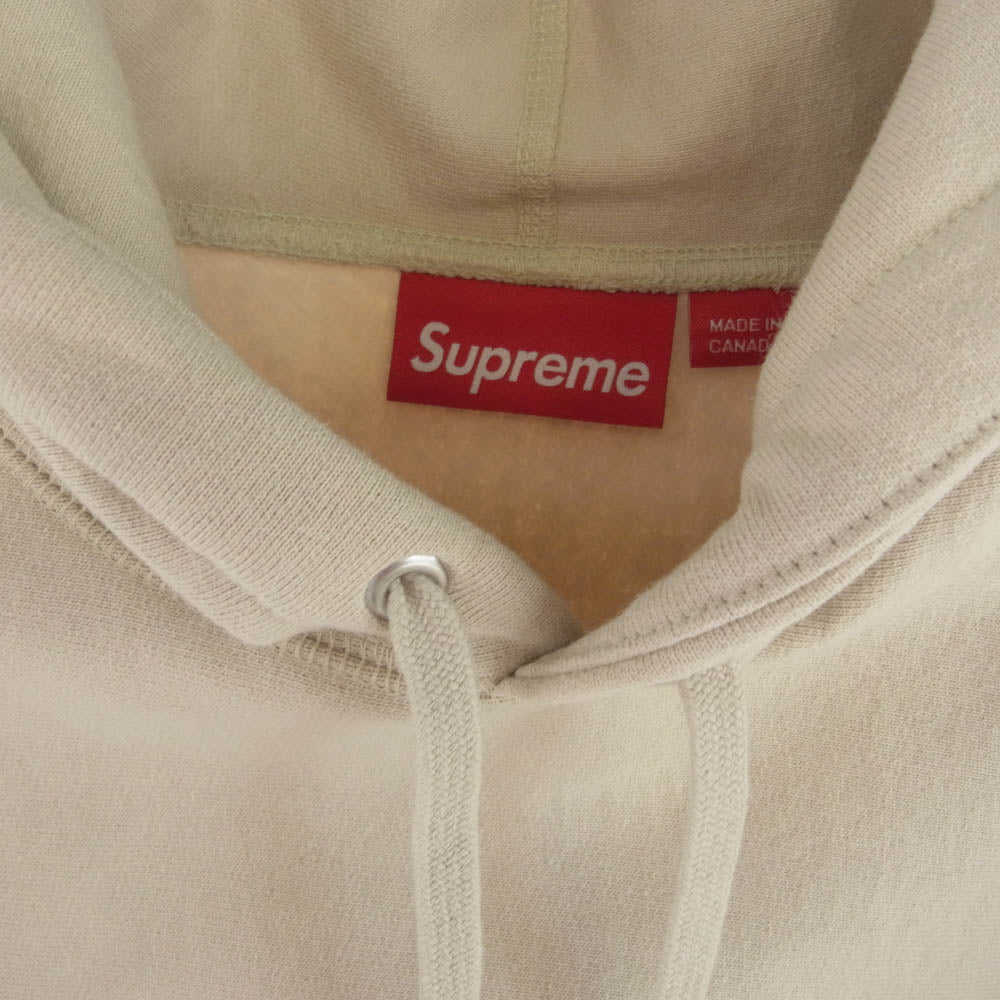 Supreme シュプリーム 24AW Box Logo Hooded Sweatshirt Stone ボックスロゴ フーデッド スウェットシャツ プルオーバー パーカー フーディ ストーン ベージュ系 S【極上美品】【中古】