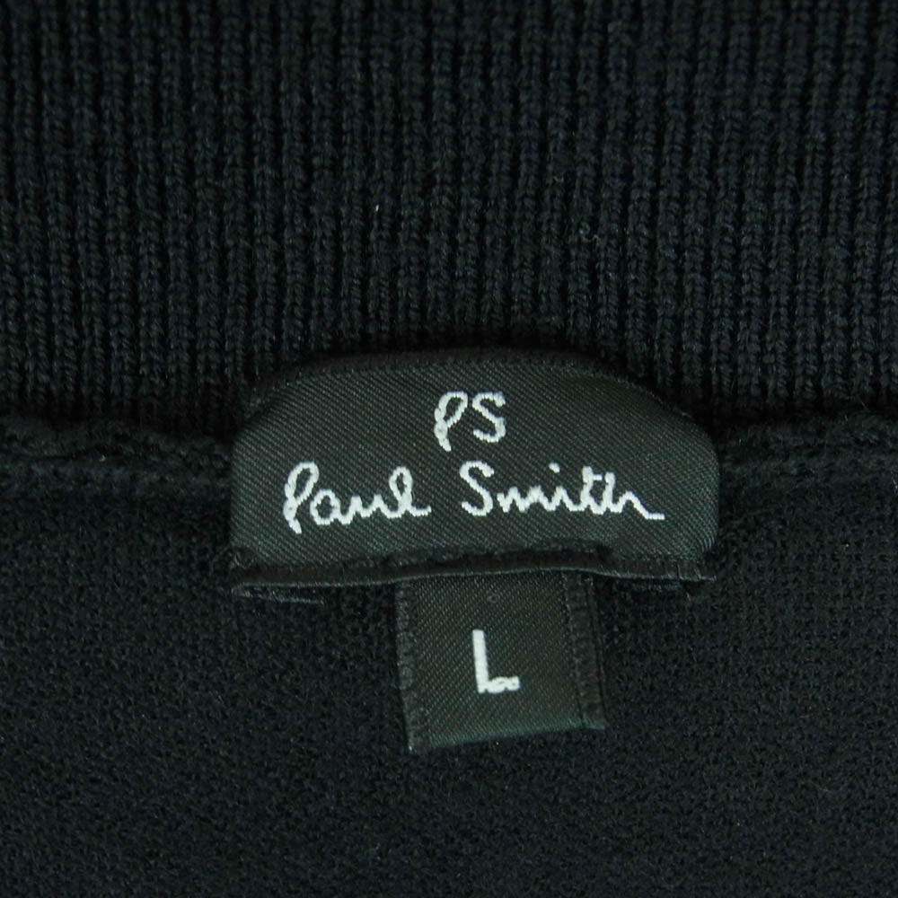 Paul Smith ポール・スミス 襟付き ウール カーディガン 中国製 ブラック系 L【中古】