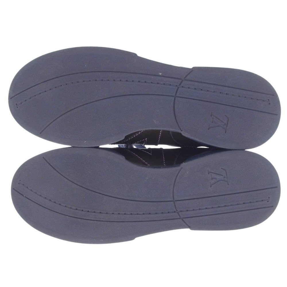 LOUIS VUITTON ルイ・ヴィトン BA0047 レザー ローカット スニーカー ダークブラウン系 パープル系 6.5【中古】