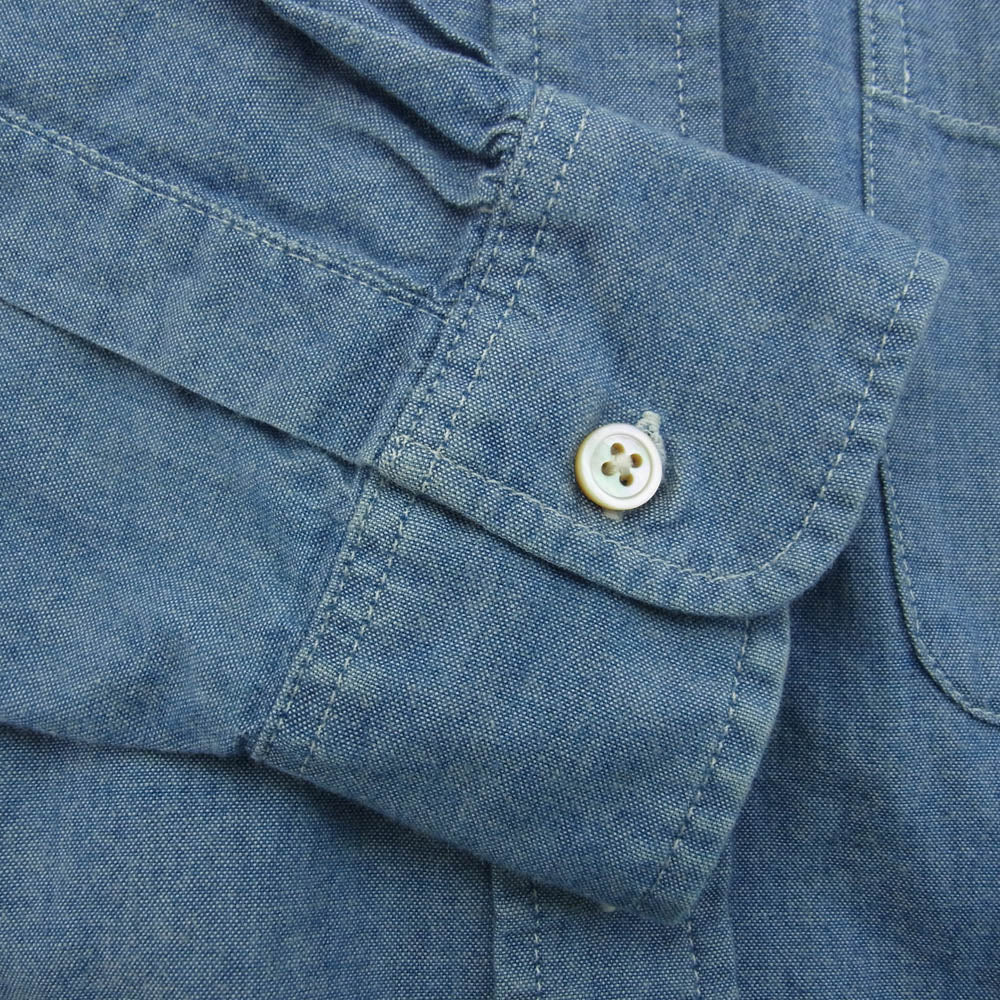 Engineered Garments エンジニアードガーメンツ WORKADAY ボタンダウン シャンブレー 長袖 シャツ ライトブルー系 XS【中古】