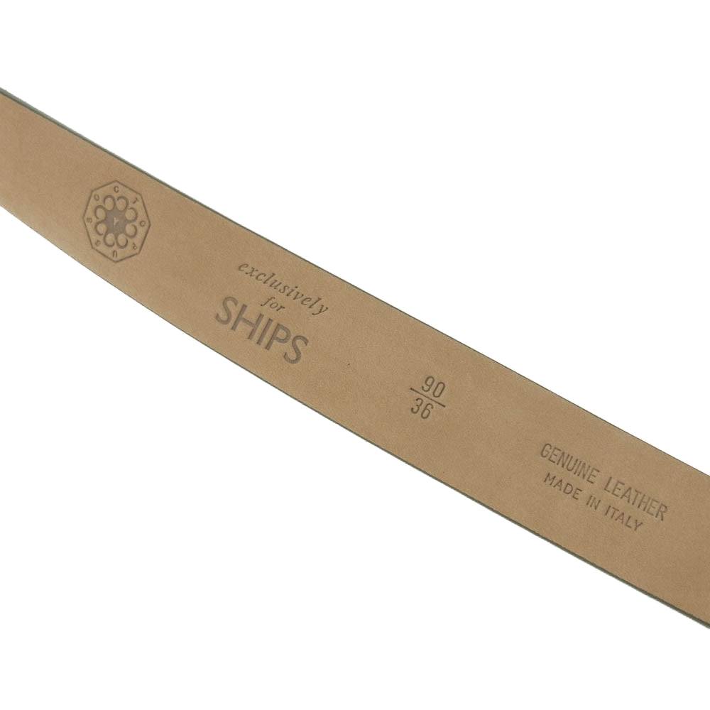 メゾンオクトパシー × SHIPS シップス スエード リング ベルト ライム グリーン系【美品】【中古】