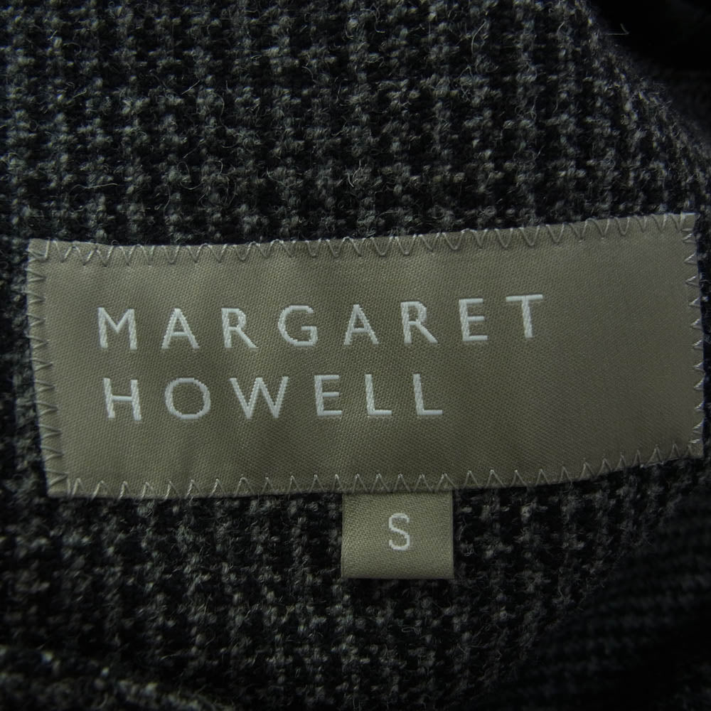 MARGARET HOWELL マーガレットハウエル 579-8220001 千鳥格子 2B ウール テーラードジャケット ブラック系 グレー系 S【美品】【中古】