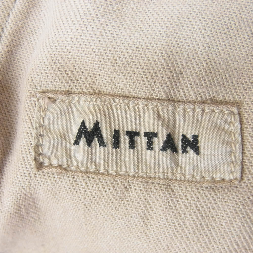 ミッタン 2024AW PT-92 製品染め 亜麻苧麻ワイド リネン ラミー ブラウン系 2【中古】