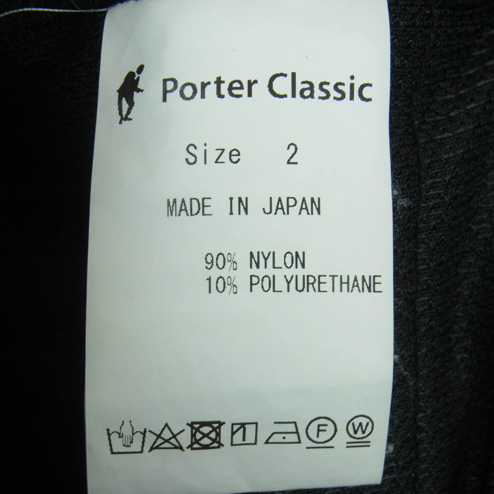 PORTER CLASSIC ポータークラシック PC-006-2750 OLYMPIC TUCKED PANTS オリンピック タックド イージー テーパード パンツ ブラック系 2【中古】