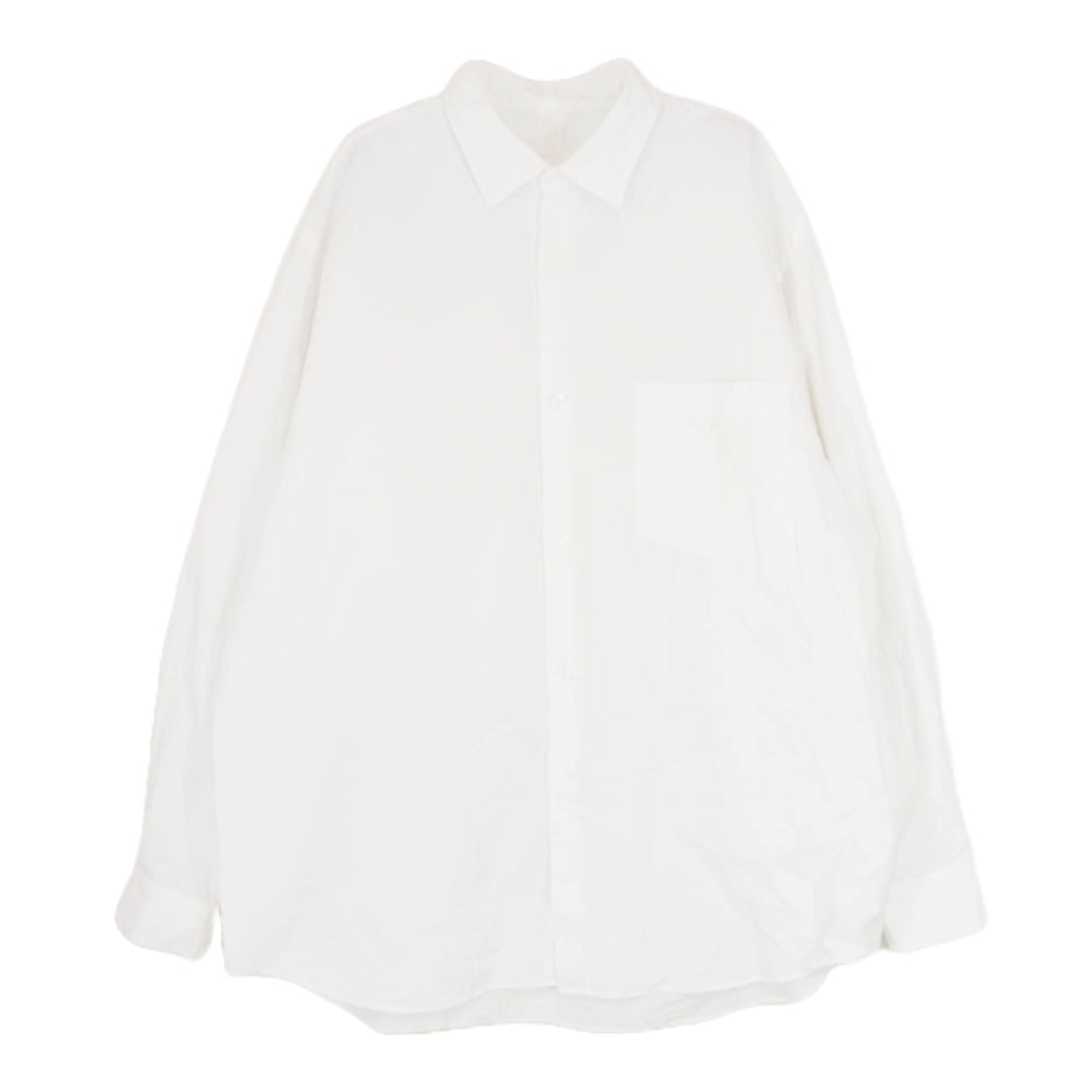 COMOLI コモリ 23AW Y03-02001 コットン レギャラ―カラー 長袖 ドレス シャツ コモリシャツ ホワイト系 3【中古】