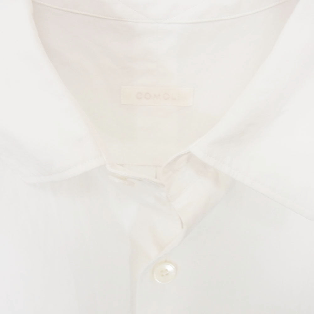 COMOLI コモリ 23AW Y03-02001 コットン レギャラ―カラー 長袖 ドレス シャツ コモリシャツ ホワイト系 3【中古】