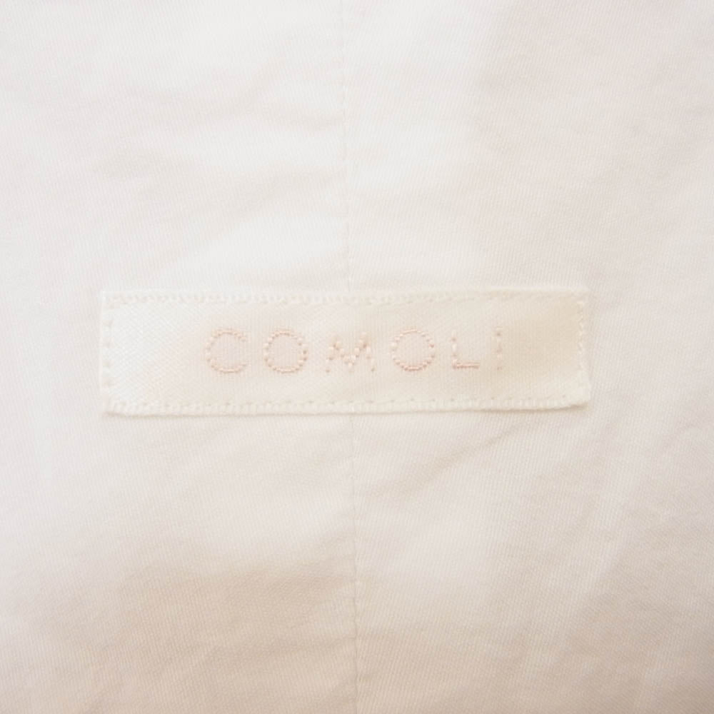 COMOLI コモリ 23AW Y03-02001 コットン レギャラ―カラー 長袖 ドレス シャツ コモリシャツ ホワイト系 3【中古】