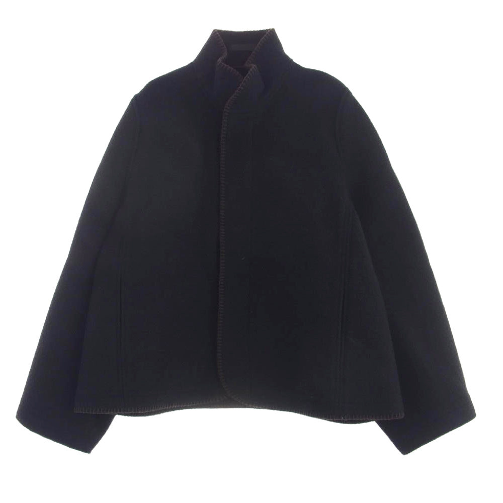 スリーマン BLANKET JACKET ウール ブランケット ステッチ ジャケット ブラック系 M【中古】