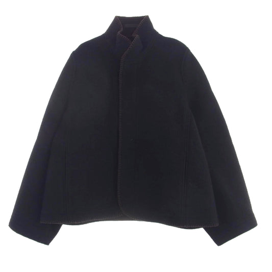 スリーマン BLANKET JACKET ウール ブランケット ステッチ ジャケット ブラック系 M【中古】