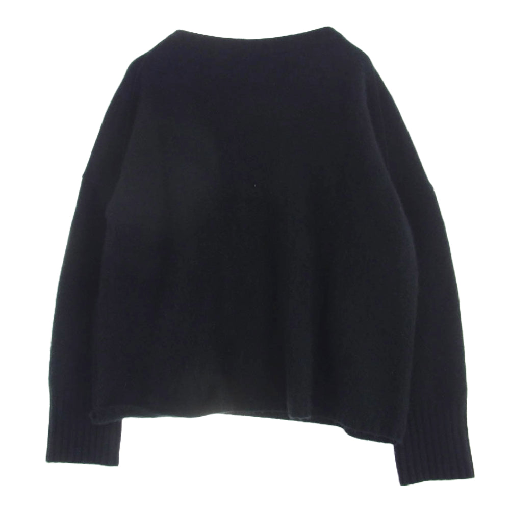 インディゴ エイエム CASHMERE GUERNSEY TOP CASHMERE series カシミヤシリーズ ガンジー カシミア ニット セーター トップ JET ジェット モスグリーン系 46【美品】【中古】