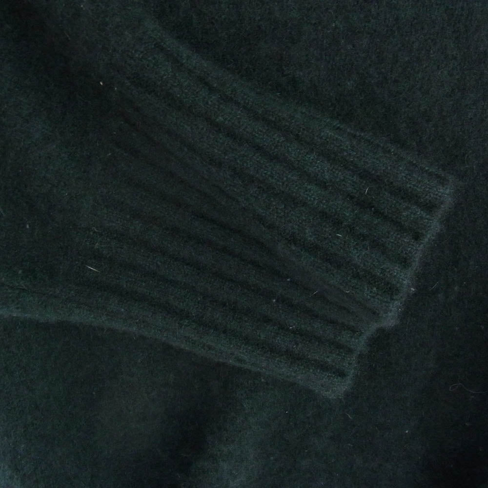 インディゴ エイエム CASHMERE GUERNSEY TOP CASHMERE series カシミヤシリーズ ガンジー カシミア ニット セーター トップ JET ジェット モスグリーン系 46【美品】【中古】