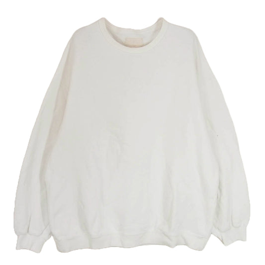 yoko sakamoto ヨーコサカモト オーバーサイズ クルーネック 丸首 無地 スウェット シャツ ホワイト系 M【中古】
