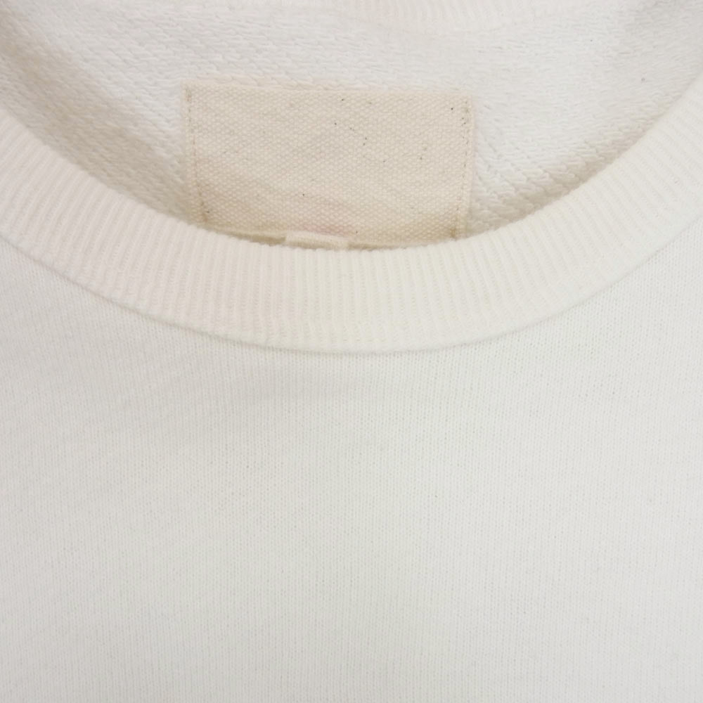 yoko sakamoto ヨーコサカモト オーバーサイズ クルーネック 丸首 無地 スウェット シャツ ホワイト系 M【中古】
