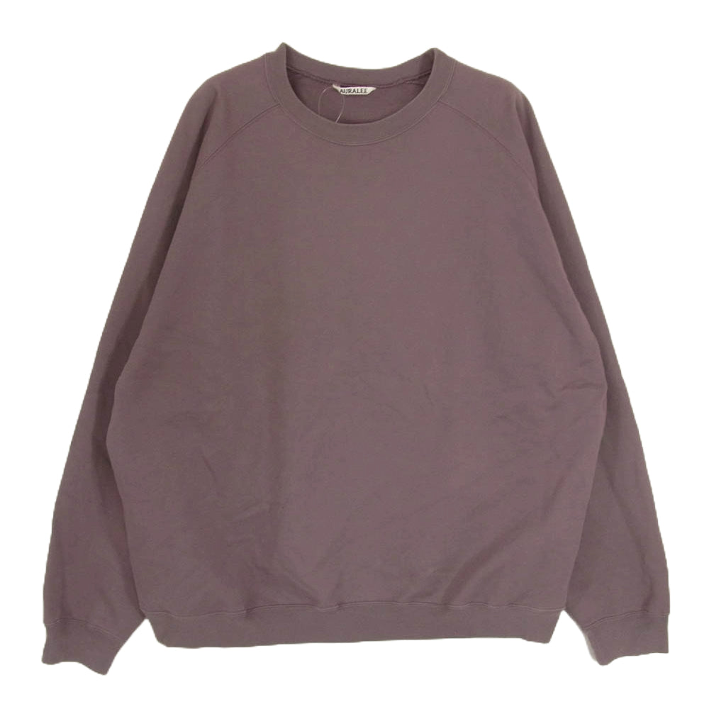 AURALEE オーラリー 21SS A21SP02GU SUPER SOFT SWEAT BIG P/O スーパー ソフト ビッグシルエット スウェット パープル系 5【中古】