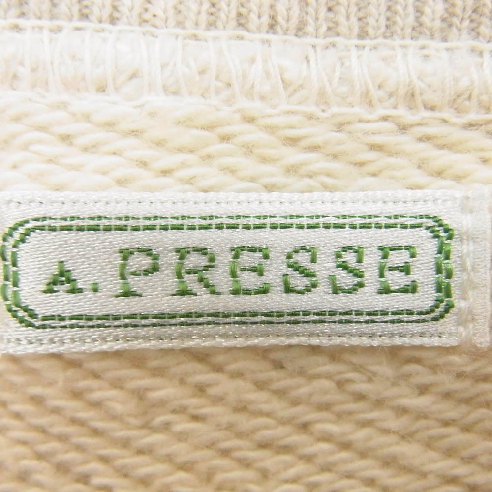 A.PRESSE アプレッセ 22SS 22SAP-05-02M Vintage Washed Sweat shirt ヴィンテージ ウォッシュド スウェット シャツ グレー系 3【中古】