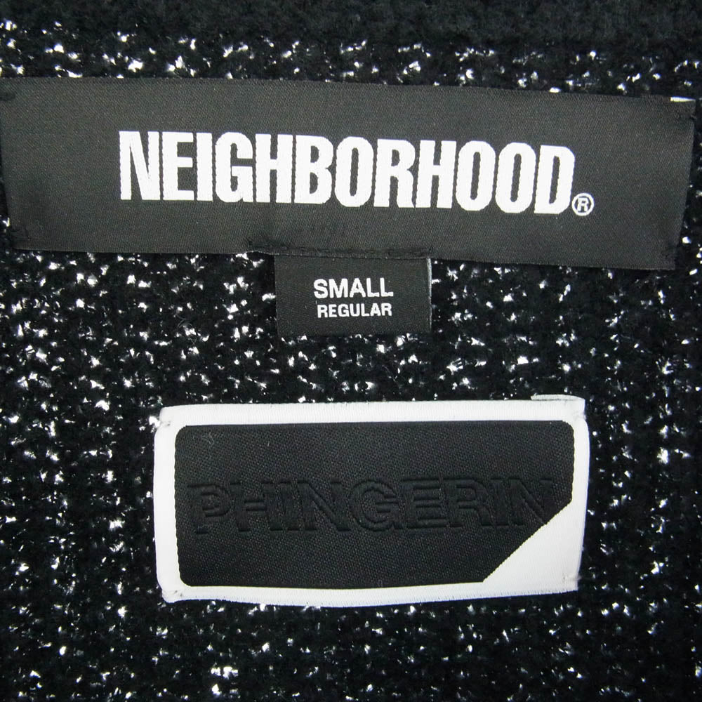NEIGHBORHOOD ネイバーフッド 24AW 242PGPGN-KNM01 NH X PHINGERIN . PG1 SAVAGE KNIT フィンガリン ニット ジャケット ブラック系 S【美品】【中古】