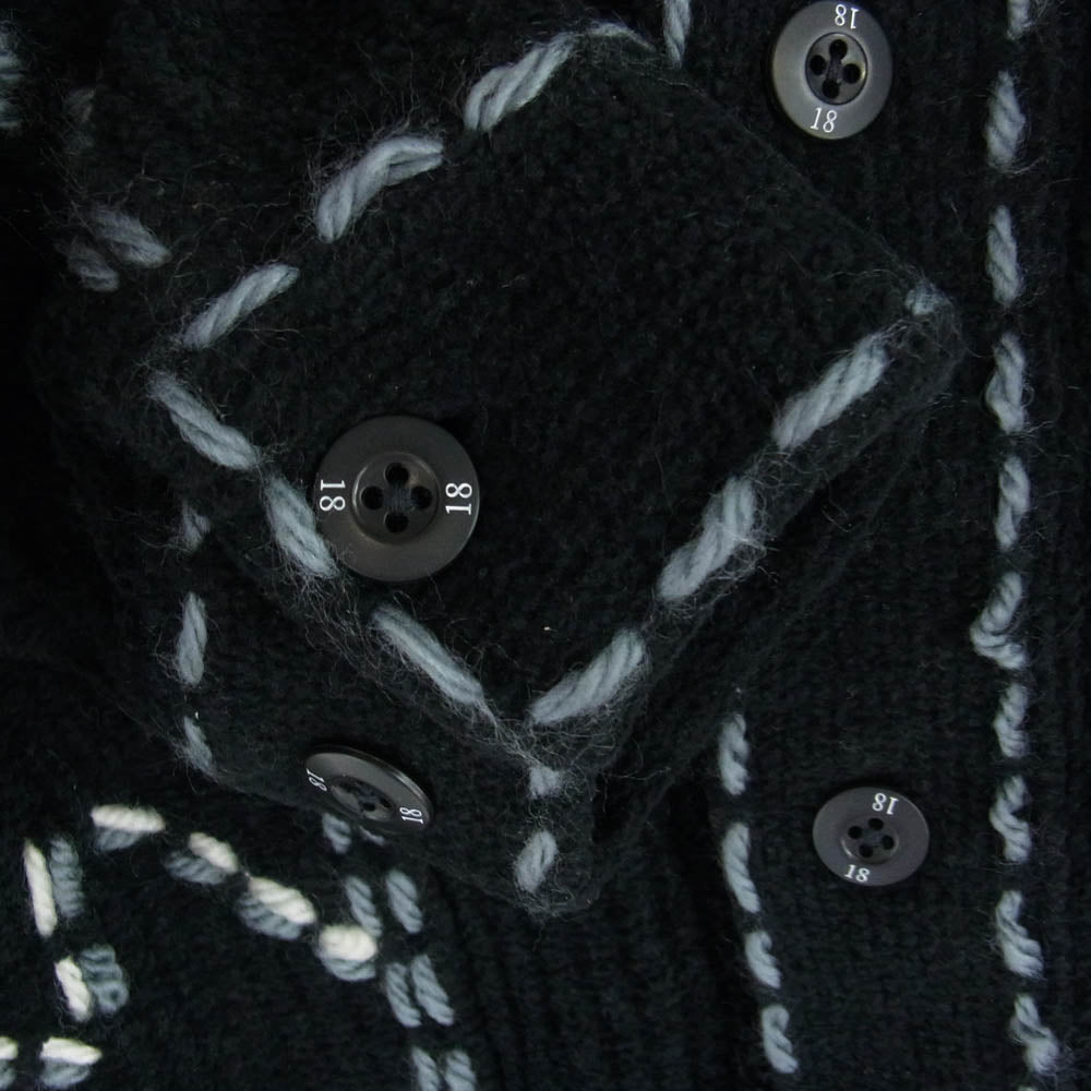 NEIGHBORHOOD ネイバーフッド 24AW 242PGPGN-KNM01 NH X PHINGERIN . PG1 SAVAGE KNIT フィンガリン ニット ジャケット ブラック系 S【美品】【中古】