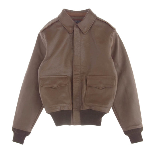 ビルケルソー PERRY SPORTS WEAR ペリースポーツ 実名復刻 Type A-2 フライト ジャケット ブラウン系 34【美品】【中古】