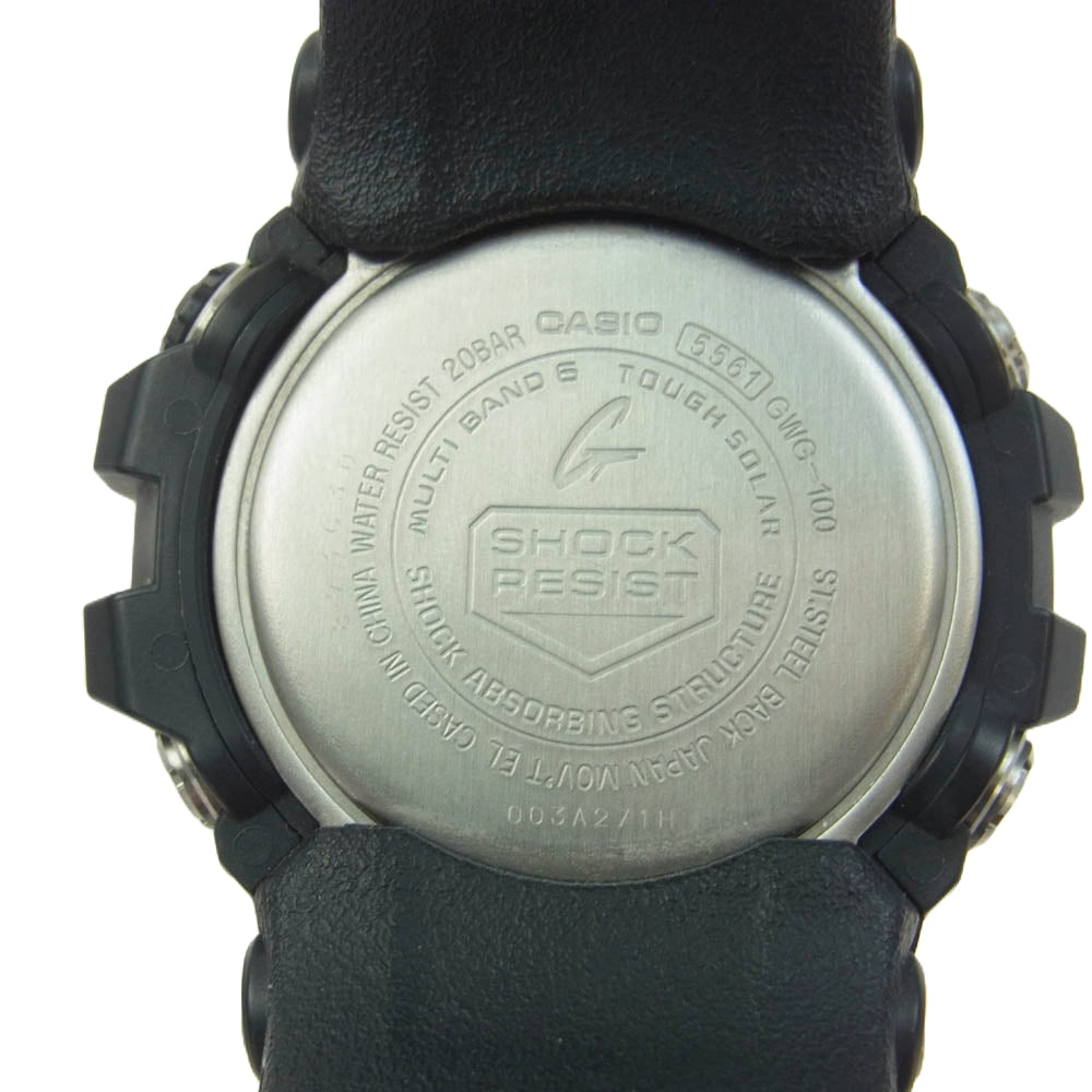 CASIO G-SHOCK カシオ ジーショック 5561 MUDMASTER GWG-100 マッドマスター アナログ デジタル 電波ソーラー 腕時計 ブラック系【中古】