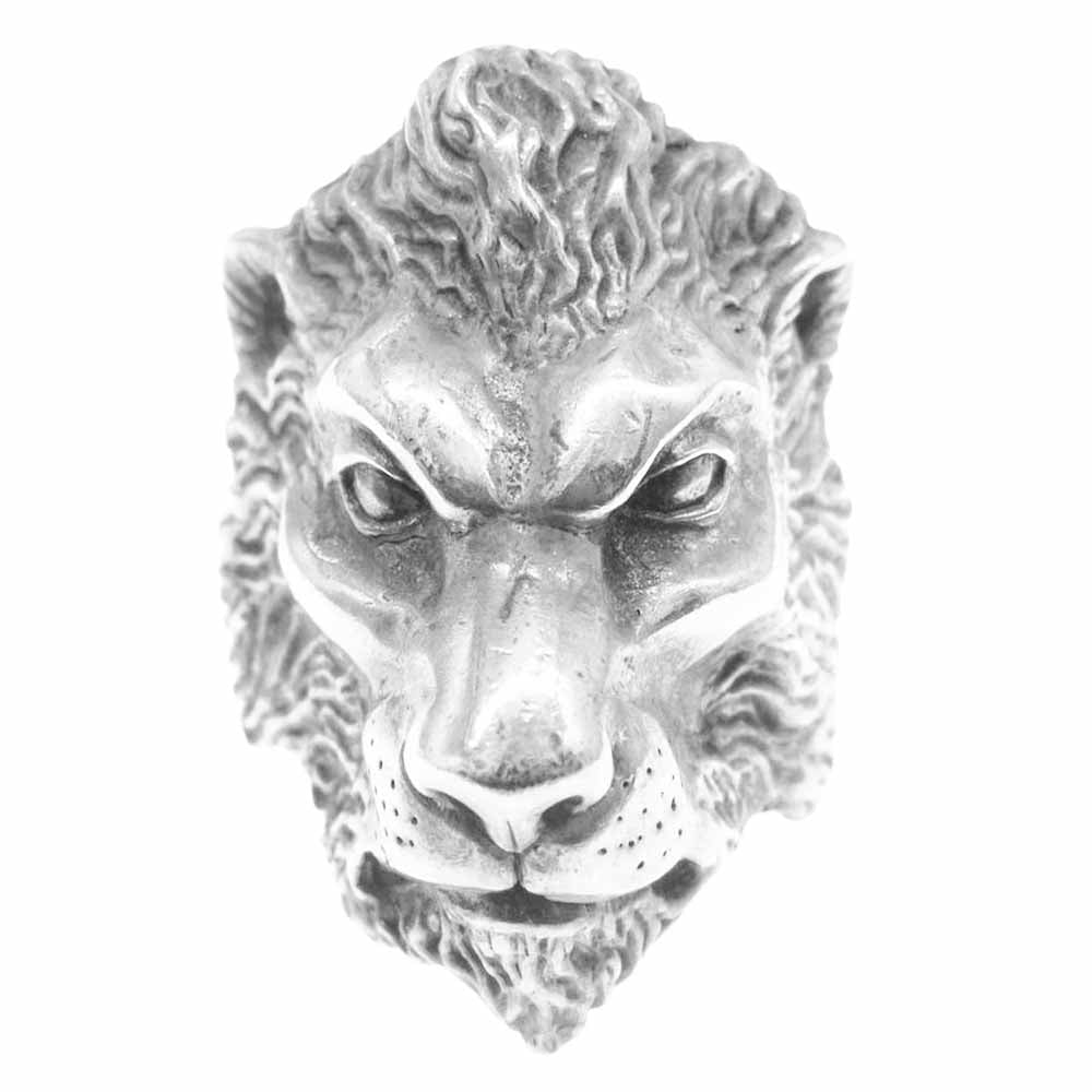 CRAZY PIG クレイジーピッグ CP931 LION HEAD RING ライオン ヘッド リング 23号 シルバー系 23号【中古】