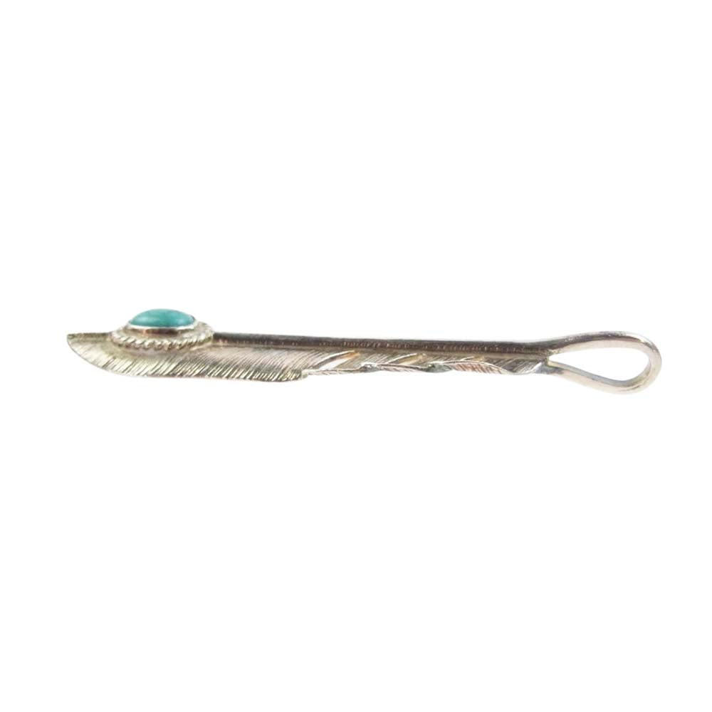 FIRST ARROW's ファーストアローズ ターコイズ付 フェザー ペンダント トップ 右向き シルバー系【中古】