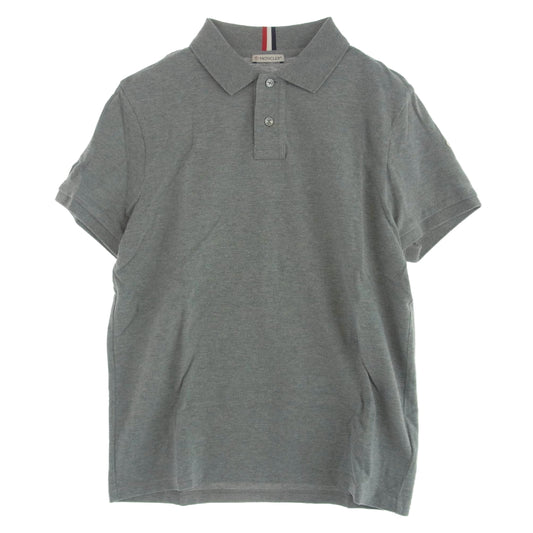 MONCLER モンクレール MAGLIA POLO MANICA CORTA マグリア 袖ロゴ 半袖 ポロ シャツ グレー系 S【中古】