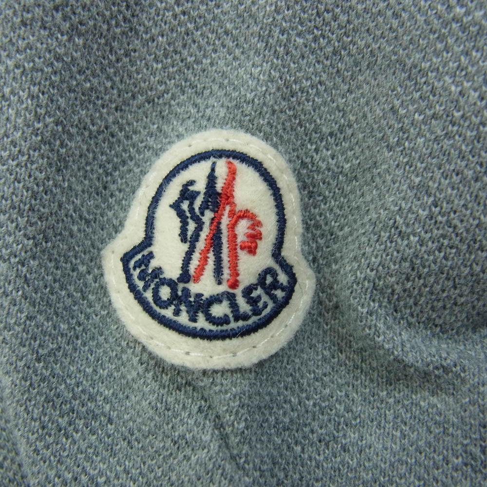 MONCLER モンクレール MAGLIA POLO MANICA CORTA マグリア 袖ロゴ 半袖 ポロ シャツ グレー系 S【中古】