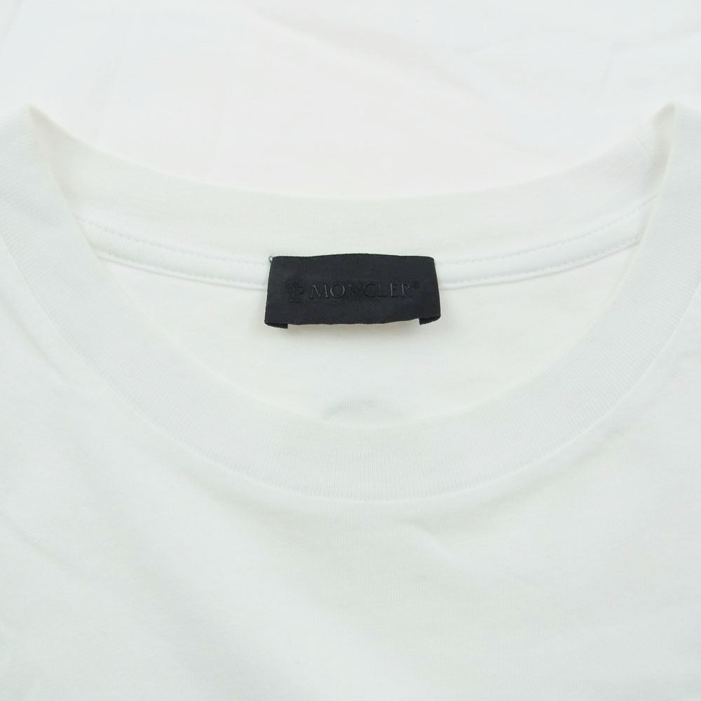 MONCLER モンクレール MAGLIA T-SHIRT マグリア ロゴ ポケット 半袖 Ｔシャツ ホワイト系 S【中古】