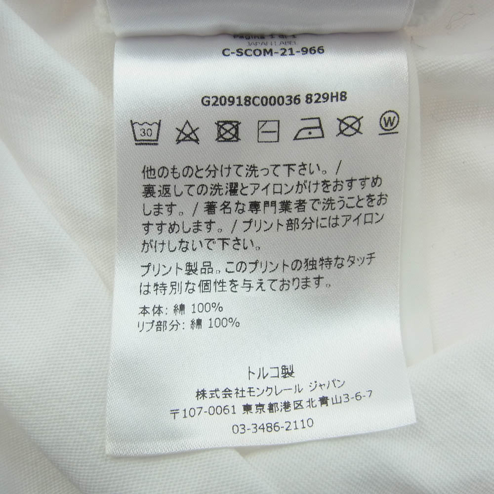 MONCLER モンクレール MAGLIA T-SHIRT マグリア ロゴ ポケット 半袖 Ｔシャツ ホワイト系 S【中古】