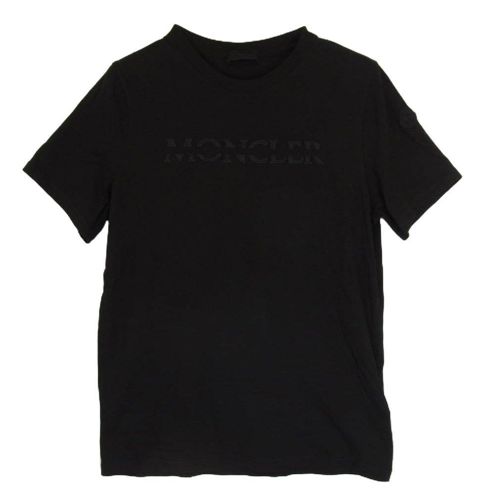 MONCLER モンクレール H20918C00008 ss t-shirt ロゴ 半袖 Tシャツ ブラック系 XS【中古】